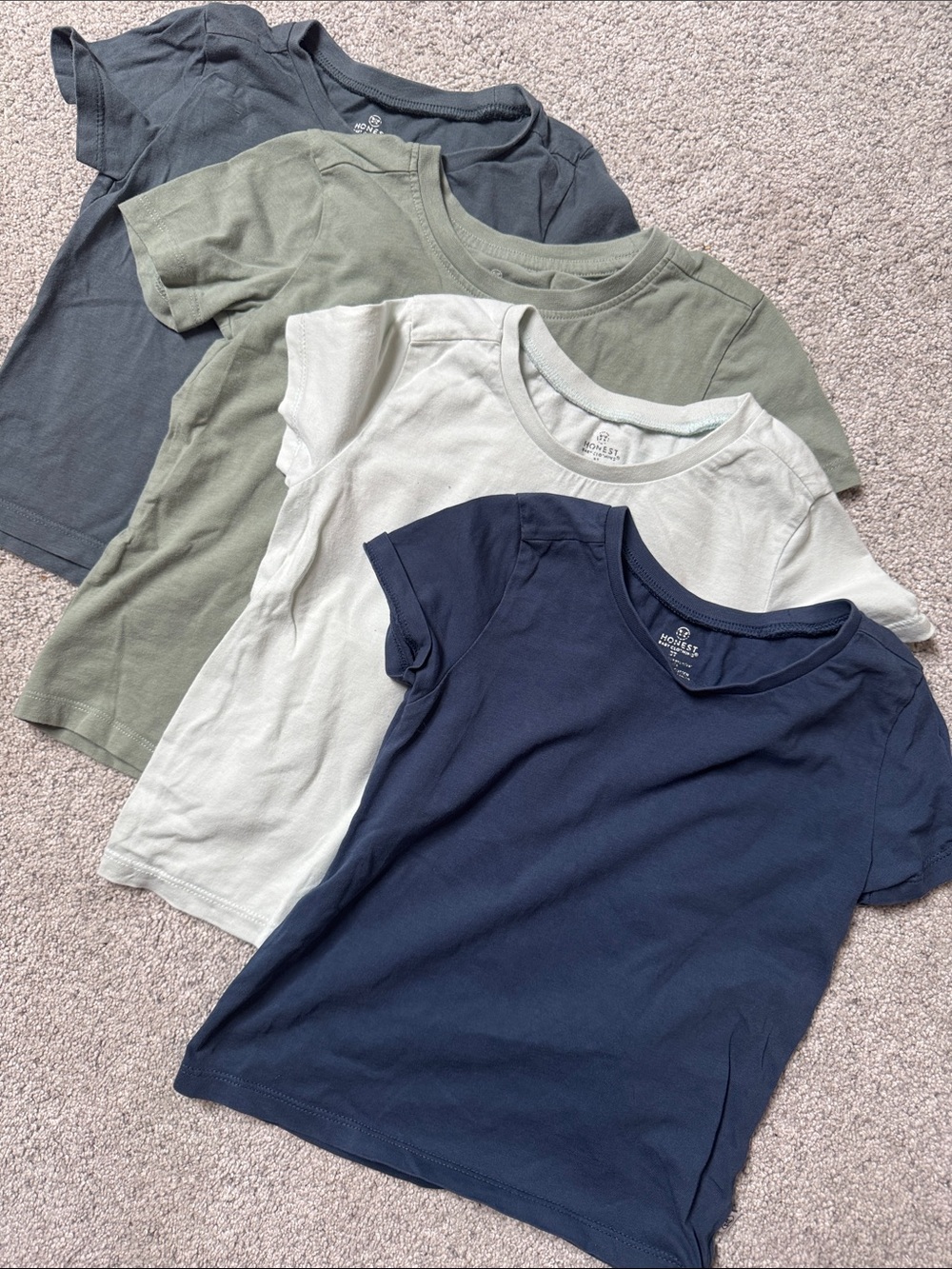 Honest Baby Organic Cotton Set of 4 Toddler Short-Sleeve Tee Tops